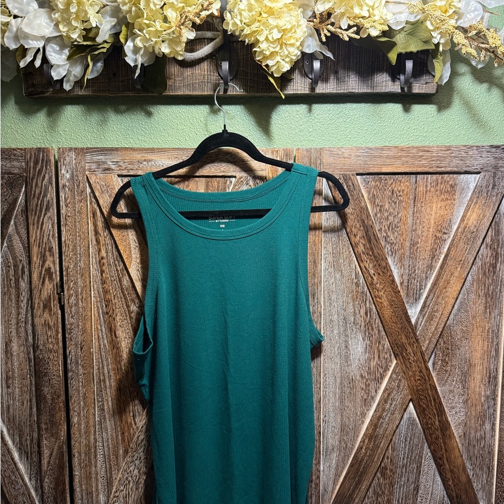 Torrid Super Soft Ribbed Top in Teal